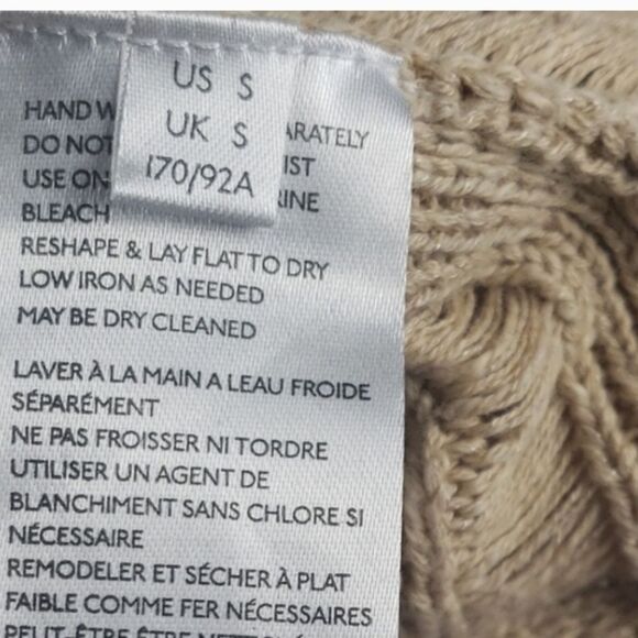 Free People Spring Summer Unique Linen Cotton Distressed Cardigan  Size S - Picture 7 of 7